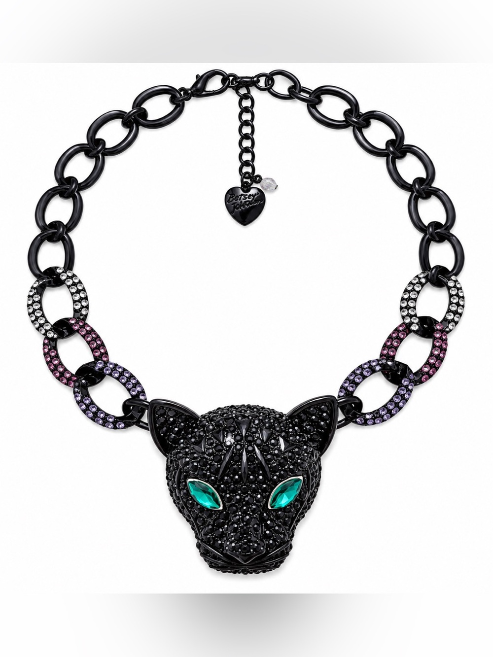 Betsey Johnson Black Panther Statement necklace